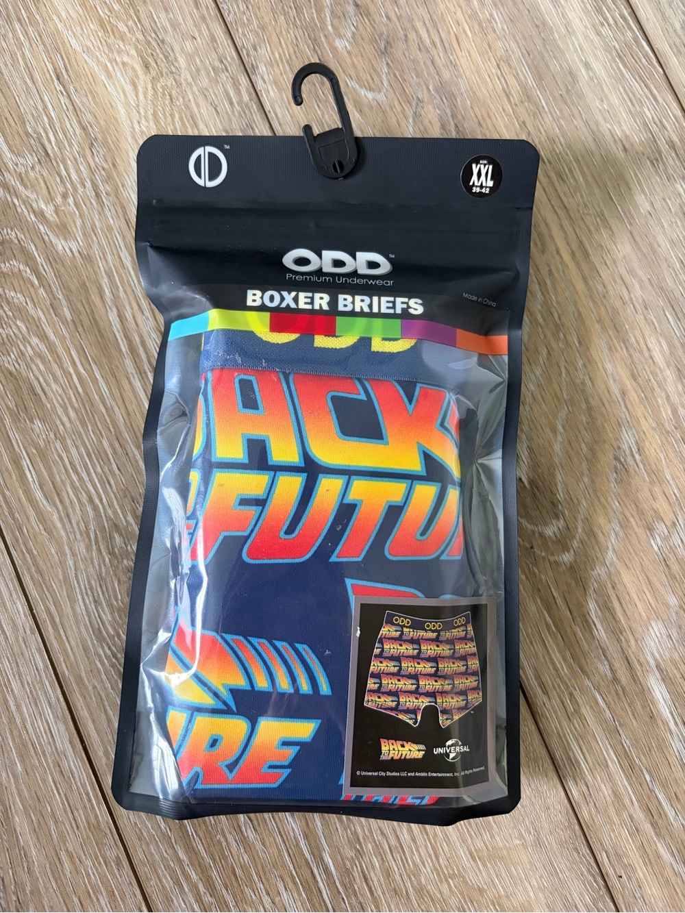 ODD Sox Boxer Briefs "Back to the Future" - Navy with Multicolor Print NEW